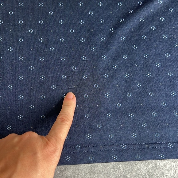 Crown & Eagle Mens Performance Golf Polo Shirt Blue Print Size XL Preppy - Picture 11 of 11